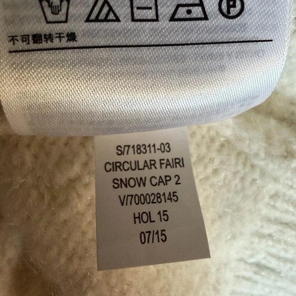 GAP Mohair Wool Blend Fair Isle Nordic Crew Neck Sweater Cream Women XS - Picture 8 of 8